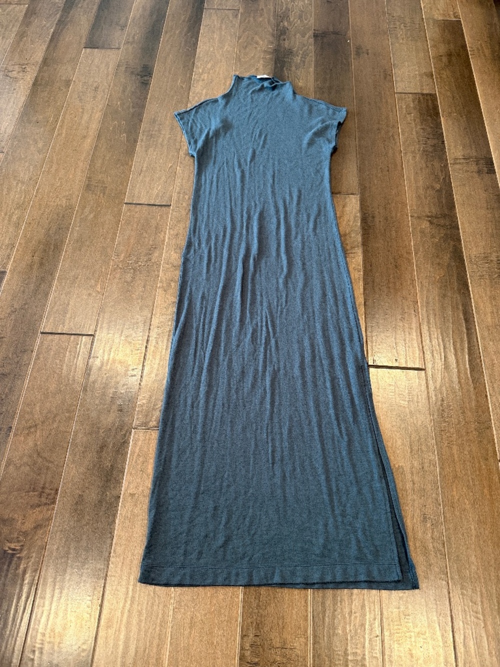 Lou & Grey Mock Neck Sleeveless Maxi Dress Slate Blue